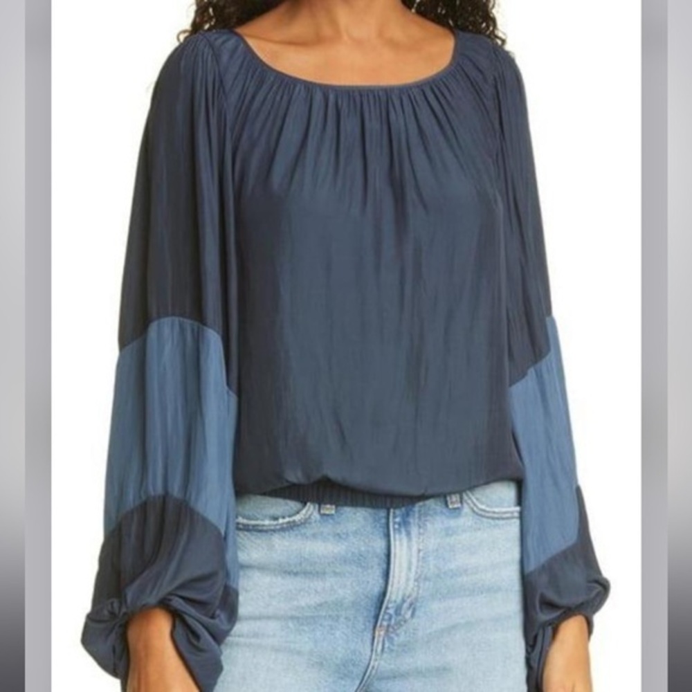 Ramy Brook Analisa Blouse Slate Blue